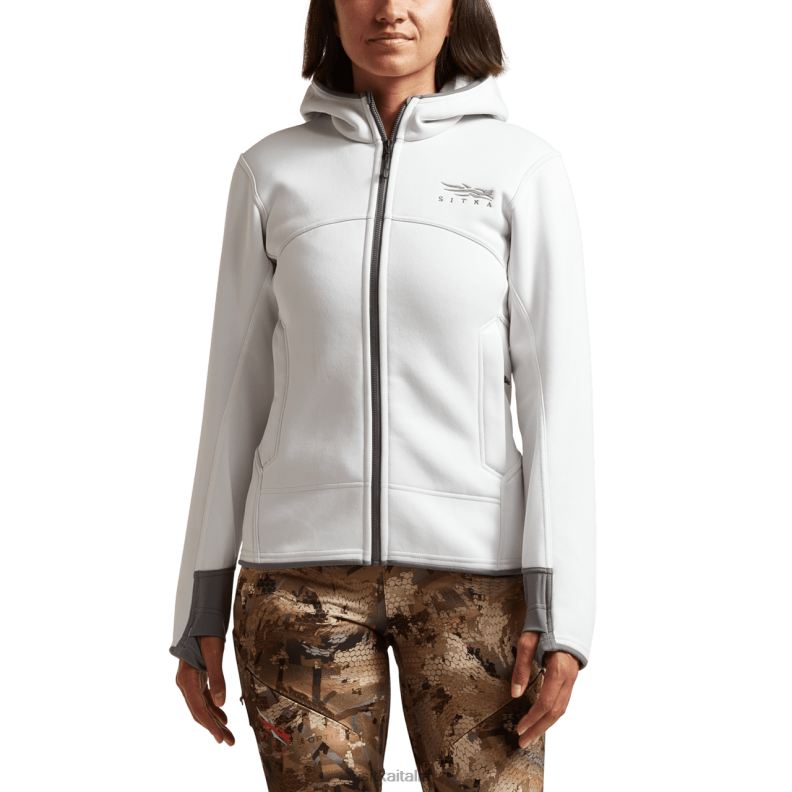 SITKA Gear donne felpa con cappuccio da traversata RN2V396 cime bianco