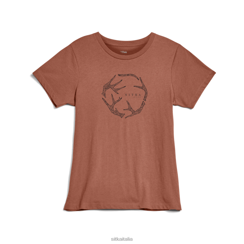 SITKA Gear donne maglietta evo con corna RN2V402 cime sommacco rosso