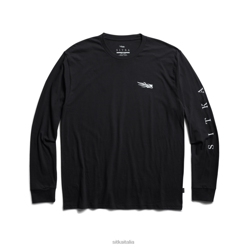 SITKA Gear uomini maglietta a maniche lunghe del fondotinta RN2V135 cime nero