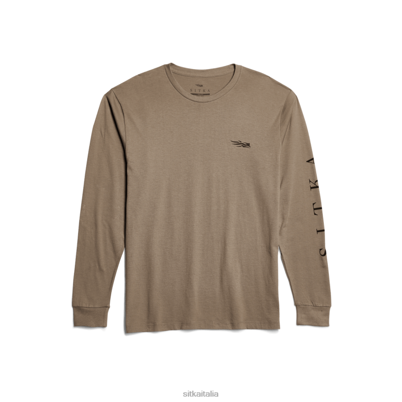SITKA Gear uomini maglietta a maniche lunghe del fondotinta RN2V136 cime noce