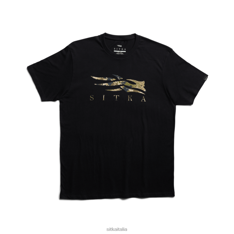 SITKA Gear uomini maglietta con icona optifade RN2V144 cime subalpino nero