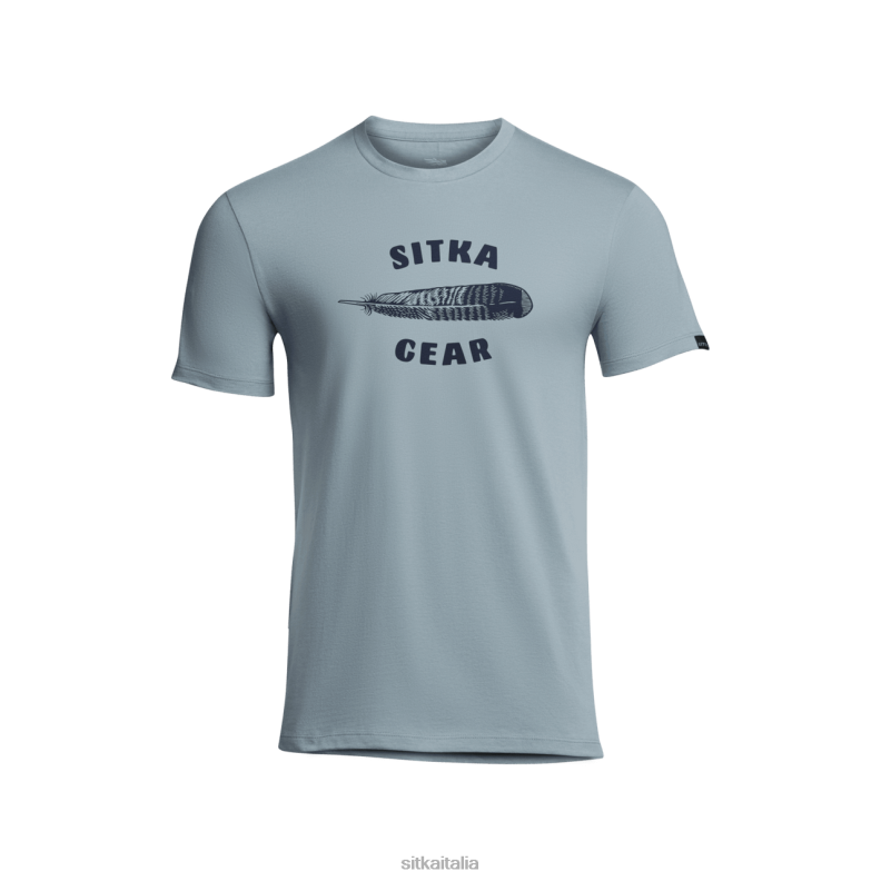 SITKA Gear uomini maglietta con piume RN2V150 cime blu selce